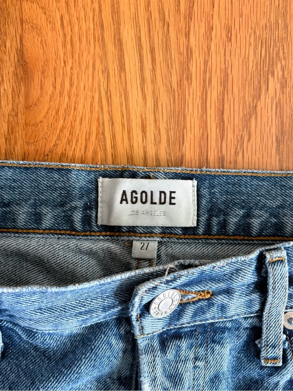 Agolde 90'S PINCH WAIST HIGH RISE STRAIGHT Denim Jeans Size 27” - Picture 2 of 5